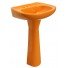 Mexican Talavera Pedestal Sink Mostaza